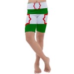 Andalusia Flag Kids  Lightweight Velour Cropped Yoga Leggings