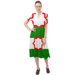 Andalusia Flag Keyhole Neckline Chiffon Dress