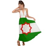 Andalusia Flag Backless Maxi Beach Dress