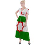 Andalusia Flag Button Up Short Sleeve Maxi Dress