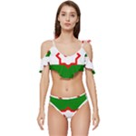 Andalusia Flag Ruffle Edge Tie Up Bikini Set	