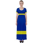 Curacao High Waist Short Sleeve Maxi Dress