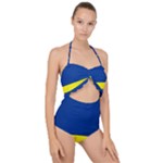 Curacao Scallop Top Cut Out Swimsuit