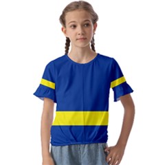 Kids  Cuff Sleeve Scrunch Bottom T-Shirt 