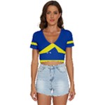 Curacao V-Neck Crop Top