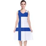 Finland V-Neck Midi Sleeveless Dress 