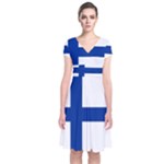 Finland Short Sleeve Front Wrap Dress