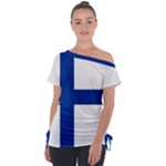 Finland Off Shoulder Tie-Up Tee