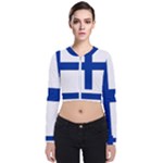 Finland Long Sleeve Zip Up Bomber Jacket