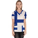 Finland Women s V-Neck Scrub Top