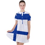 Finland Short Sleeve Shoulder Cut Out Dress 