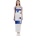 Finland V-Neck Spaghetti Strap Tie Front Jumpsuit