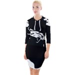 Corsica Flag Quarter Sleeve Hood Bodycon Dress