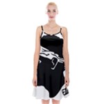 Corsica Flag Spaghetti Strap Velvet Dress