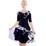 Corsica Flag Quarter Sleeve A-Line Dress