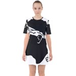 Corsica Flag Sixties Short Sleeve Mini Dress