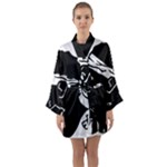 Corsica Flag Long Sleeve Satin Kimono