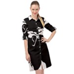 Corsica Flag Long Sleeve Mini Shirt Dress