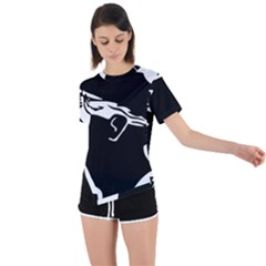 Asymmetrical Short Sleeve Sports T-Shirt 