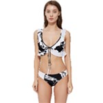 Corsica Flag Low Cut Ruffle Edge Bikini Set