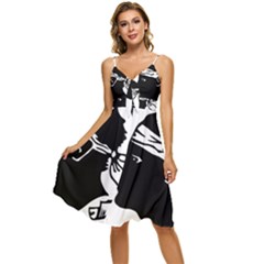 Sleeveless Tie Front Chiffon Dress 