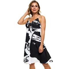 Sleeveless Tie Front Chiffon Dress 