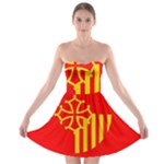 Languedoc Roussillon Flag Strapless Bra Top Dress