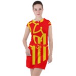 Languedoc Roussillon Flag Drawstring Hooded Dress