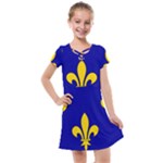 Ile De France Flag Kids  Cross Web Dress