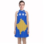 Kosovo Velvet Halter Neckline Dress 
