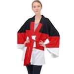 Berlin Old Flag Long Sleeve Velvet Kimono 