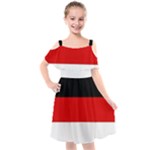 Berlin Old Flag Kids  Cut Out Shoulders Chiffon Dress