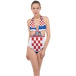 Croatia Halter Front Plunge Swimsuit
