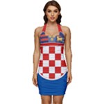 Croatia Sleeveless Wide Square Neckline Ruched Bodycon Dress