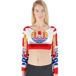 French Polynesia Long Sleeve Crop Top