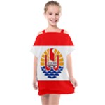 French Polynesia Kids  One Piece Chiffon Dress