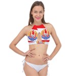 French Polynesia Cross Front Halter Bikini Top