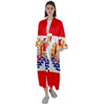 French Polynesia Maxi Satin Kimono
