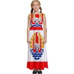 French Polynesia Kids  Satin Sleeveless Maxi Dress