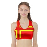 Normandy Flag Sports Bra with Border
