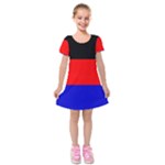 East Frisia Flag Kids  Short Sleeve Velvet Dress