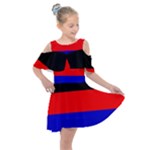 East Frisia Flag Kids  Shoulder Cutout Chiffon Dress