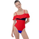 East Frisia Flag Frill Detail One Piece Swimsuit