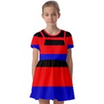 East Frisia Flag Kids  Short Sleeve Pinafore Style Dress