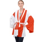 Derry Flag Long Sleeve Velvet Kimono 