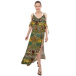 Fishes Admires All Freedom In The World And Feelings Of Security Maxi Chiffon Cover Up Dress