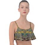 Fishes Admires All Freedom In The World And Feelings Of Security Frill Bikini Top