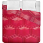 Red Textured Wall Duvet Cover Double Side (King Size)