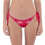 Red Textured Wall Reversible Bikini Bottom