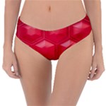 Red Textured Wall Reversible Classic Bikini Bottoms